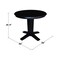International Concepts 36 in. Solid Wood Round Top Pedestal Dining Table - 29.9 in. High, Black K46-36RT-23B - alternate 5
